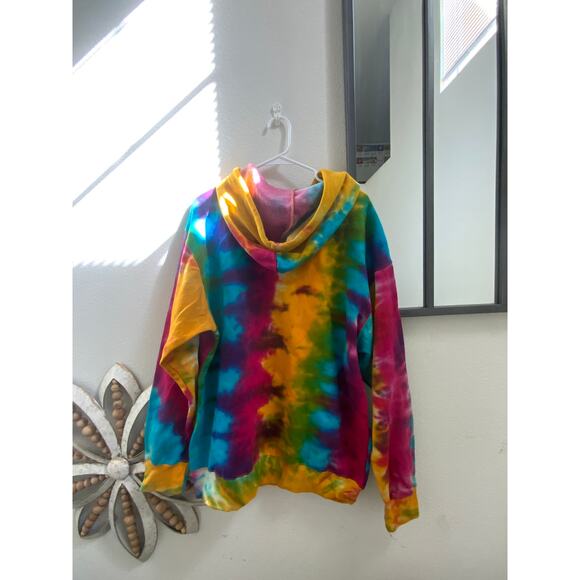 Mammoth Mountain crown rainbow tie dye long sleeve hoodie - Picture 2 of 2